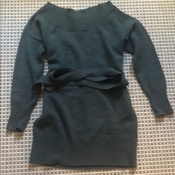 intermix off shoulder slouchy wool sweater dress - Picture 4 of 7